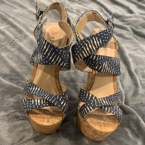 Strappy wedge shoes
